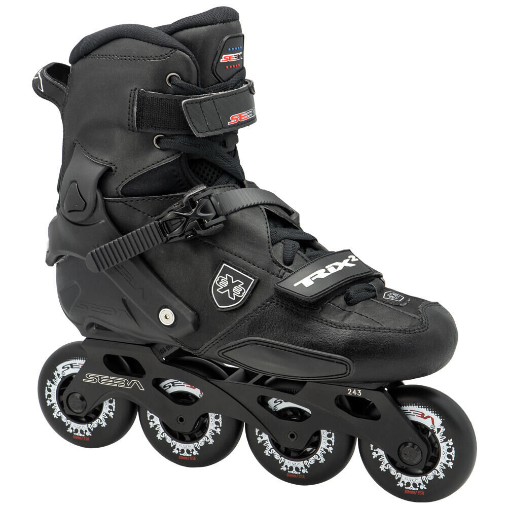 SEBA SEBA TRIX 2 80 - INLINE FREESTYLE, FITNESS & CITY SKATES - BLACK