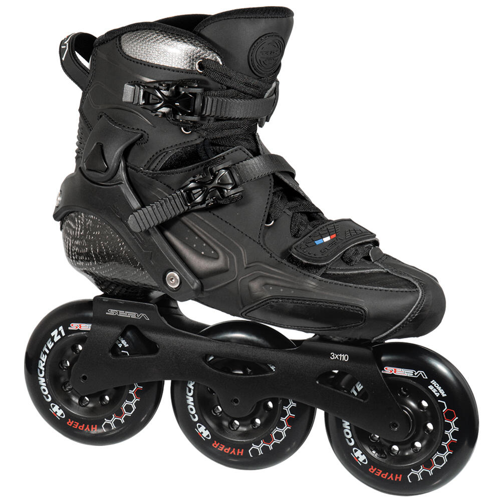 SEBA TRIX 310 - INLINE FREESTYLE, FITNESS & CITY SKATES - BLACK 1/7