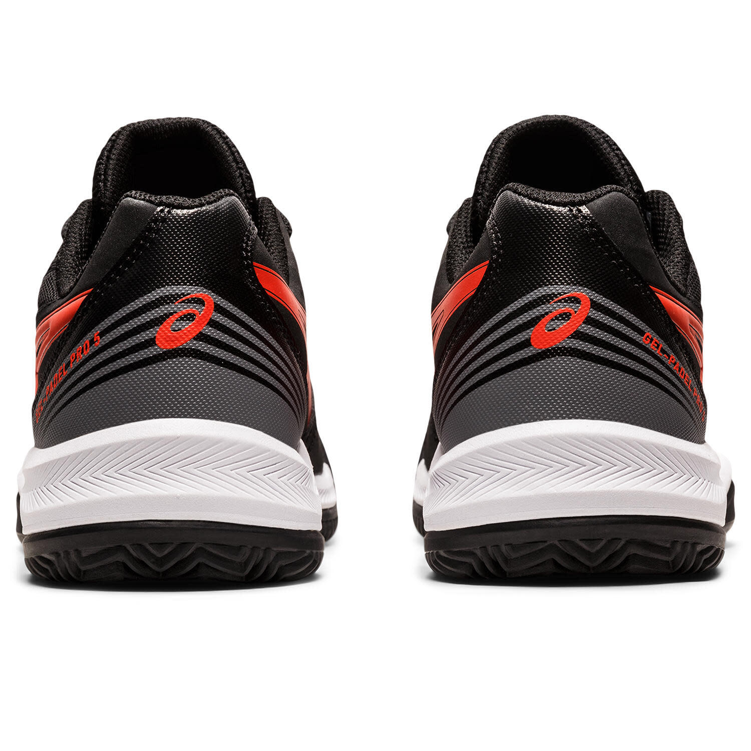 Scarpe Per Bambini Asics Gel-padel Pro 5 Grade School 1044a048 001 Nere E Rosse 7/7