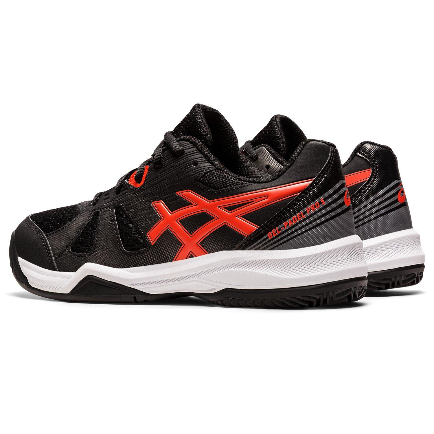 Scarpe Per Bambini Asics Gel-padel Pro 5 Grade School 1044a048 001 Nere E Rosse 2/7