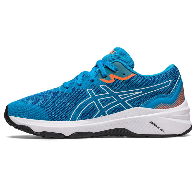 Sapatilhas de corrida para crianças - ASICS GT-1000 11 GS - Azul da ilha/Preto