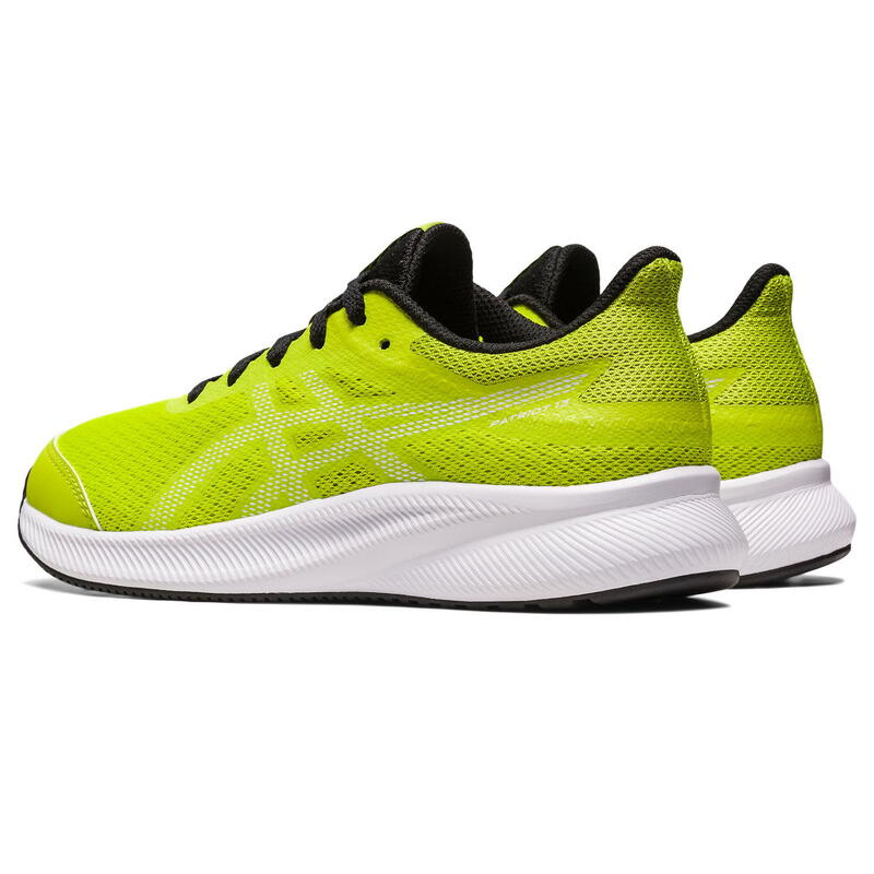 Sapatos de corrida para crianças - ASICS Patriot 13 GS - Lime Zest/Branco