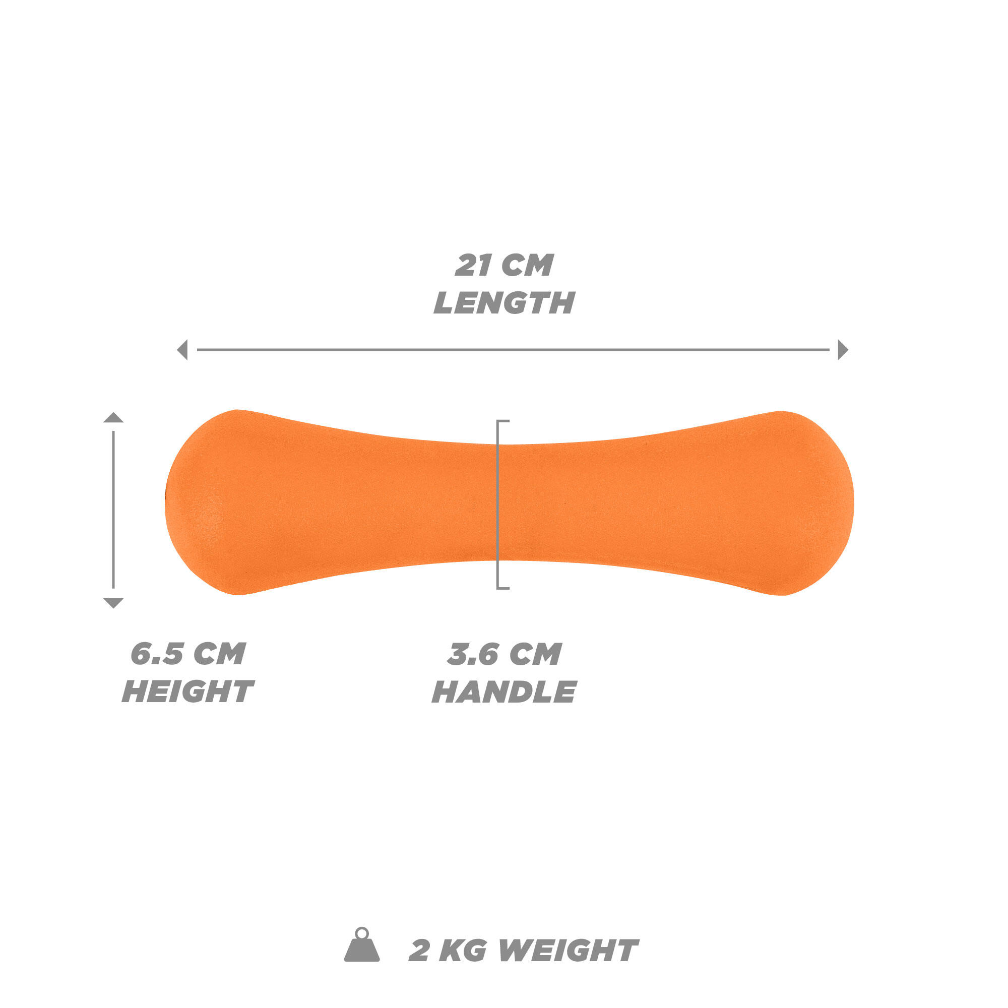 Kurzhantel 2 Kilo Mit Neopren-Beschichtung 6/7