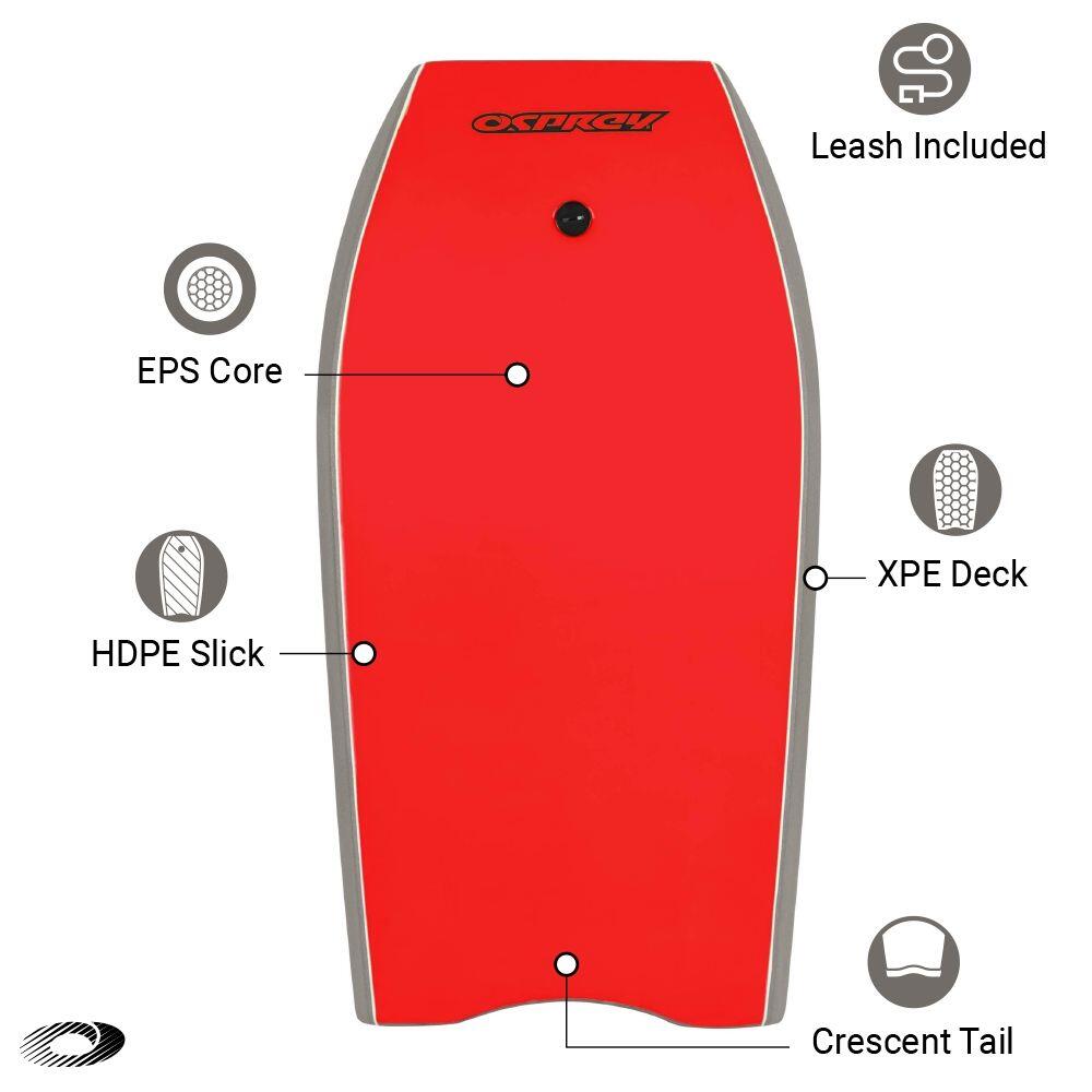 Osprey 42" STX Bodyboard Red 3/5