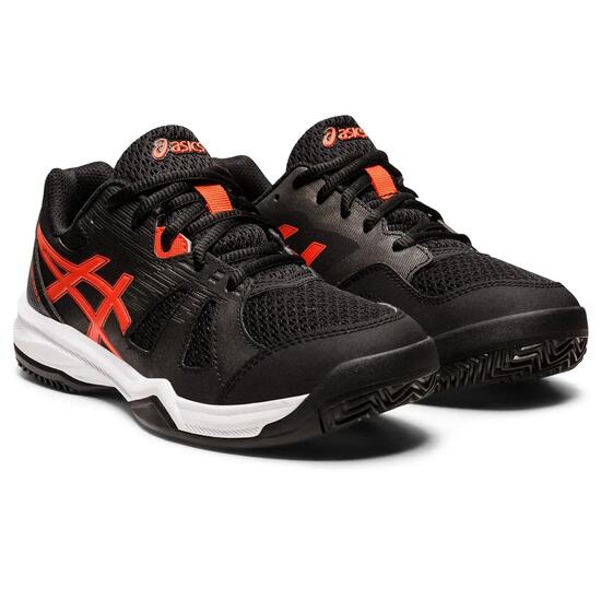 Chaussures Junior Asics Gel-padel Pro 5 Grade School 1044a048 001 Noir Et Rouge