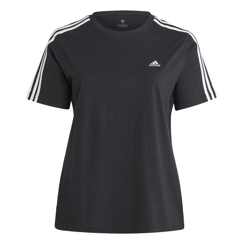 Essentials Slim 3-Streifen T-Shirt – Große Größen