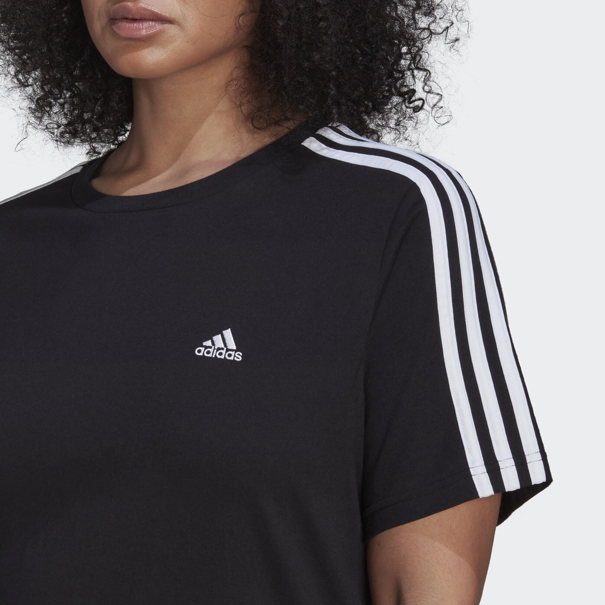 Essentials Slim 3-Stripes Tee (Plus Size) 4/5