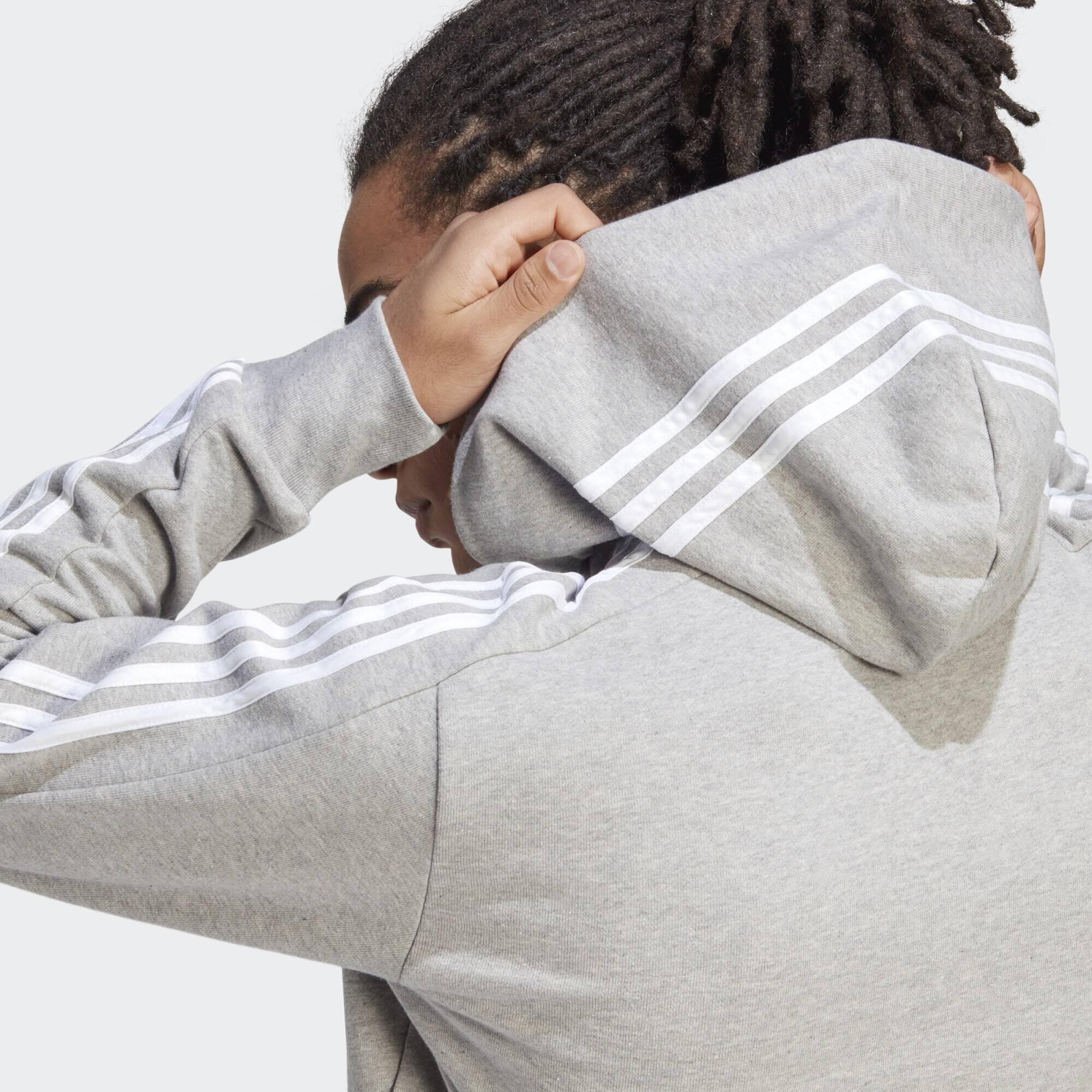 Essentials French Terry 3-Stripes Full-Zip Hoodie 4/5