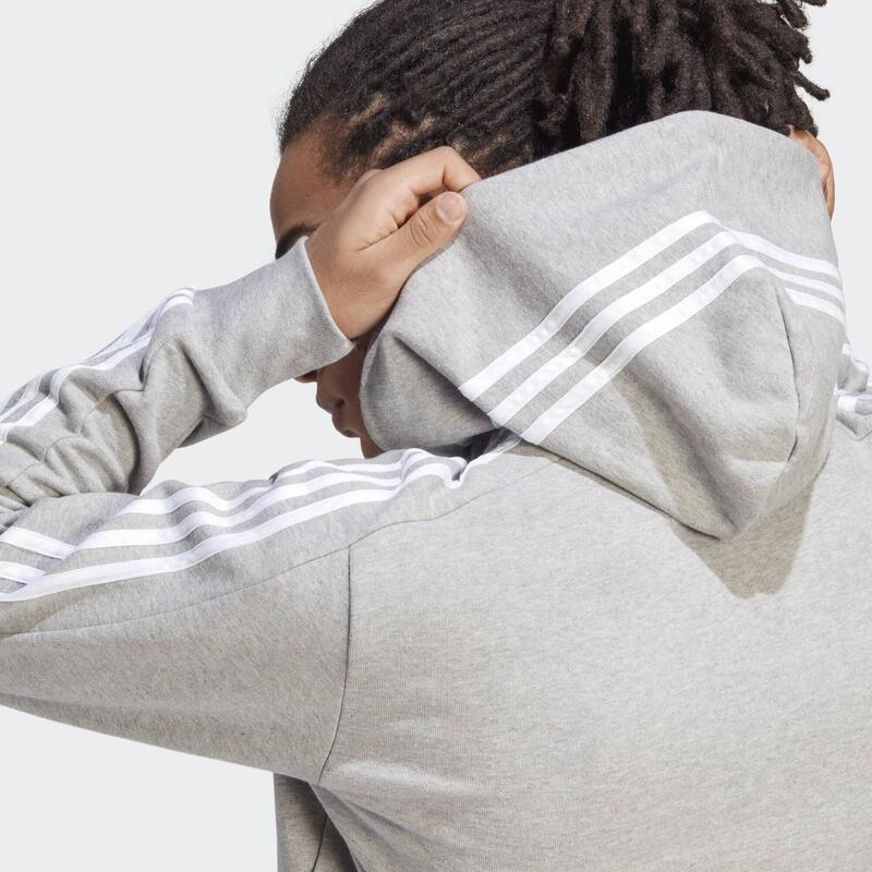 Essentials French Terry 3-Stripes Full-Zip Hoodie