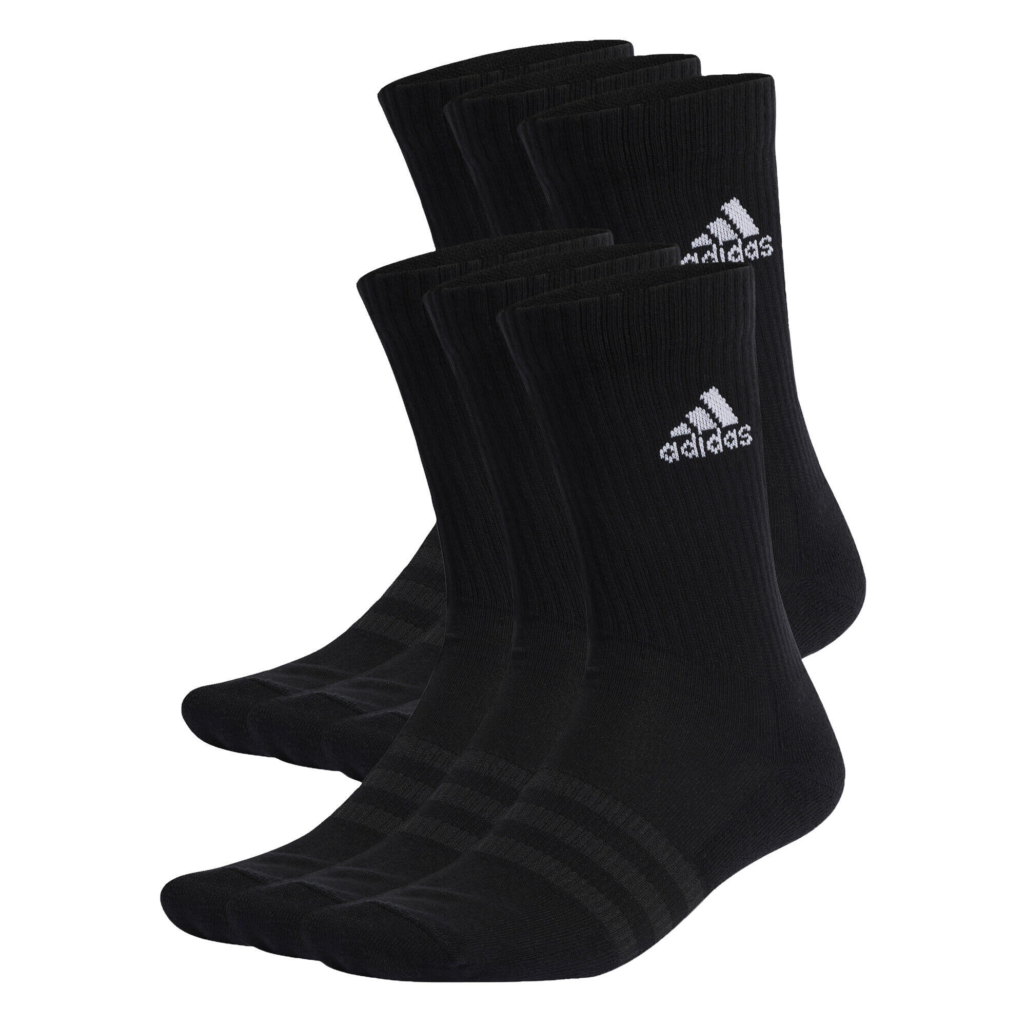 Adidas - Chaussettes Matelassées Sportswear (6 Paires) - Chaussettes - Blanc|noir - 48 - Decathlon