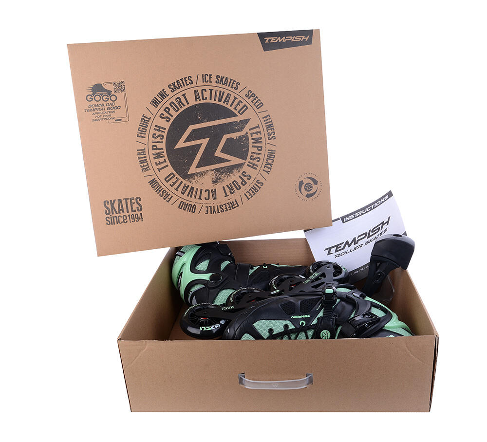 Ezza 90 – Femme – Rollers en ligne – Noir – Vert 7/7