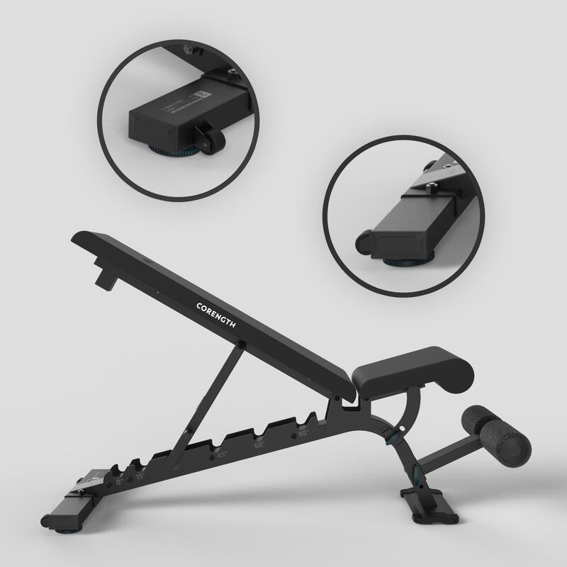 Seconde vie Banc de musculation renforcé, inclinable et déclinable - bench 900