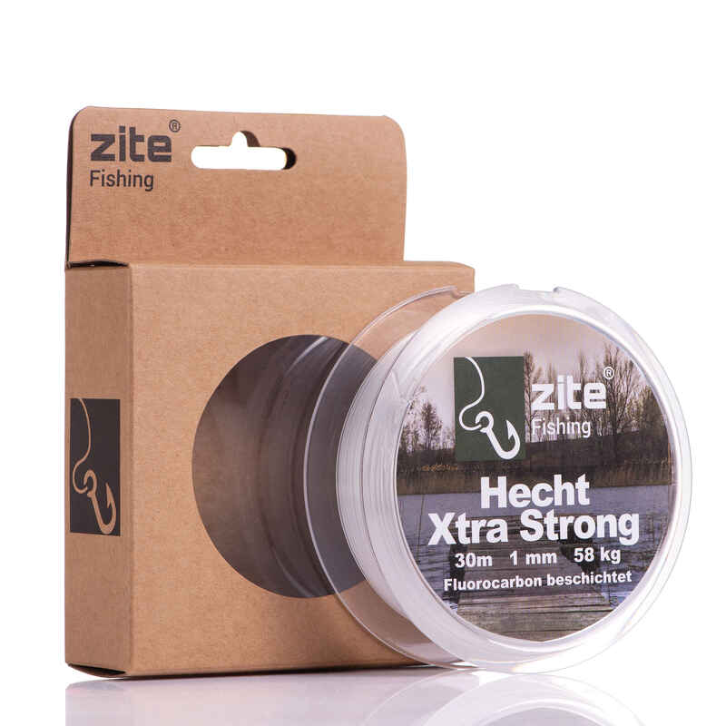 Beschichtete Fluorocarbon Vorfach-Schnur für Kapitale Hechtfänge - 1,00mm - 58kg