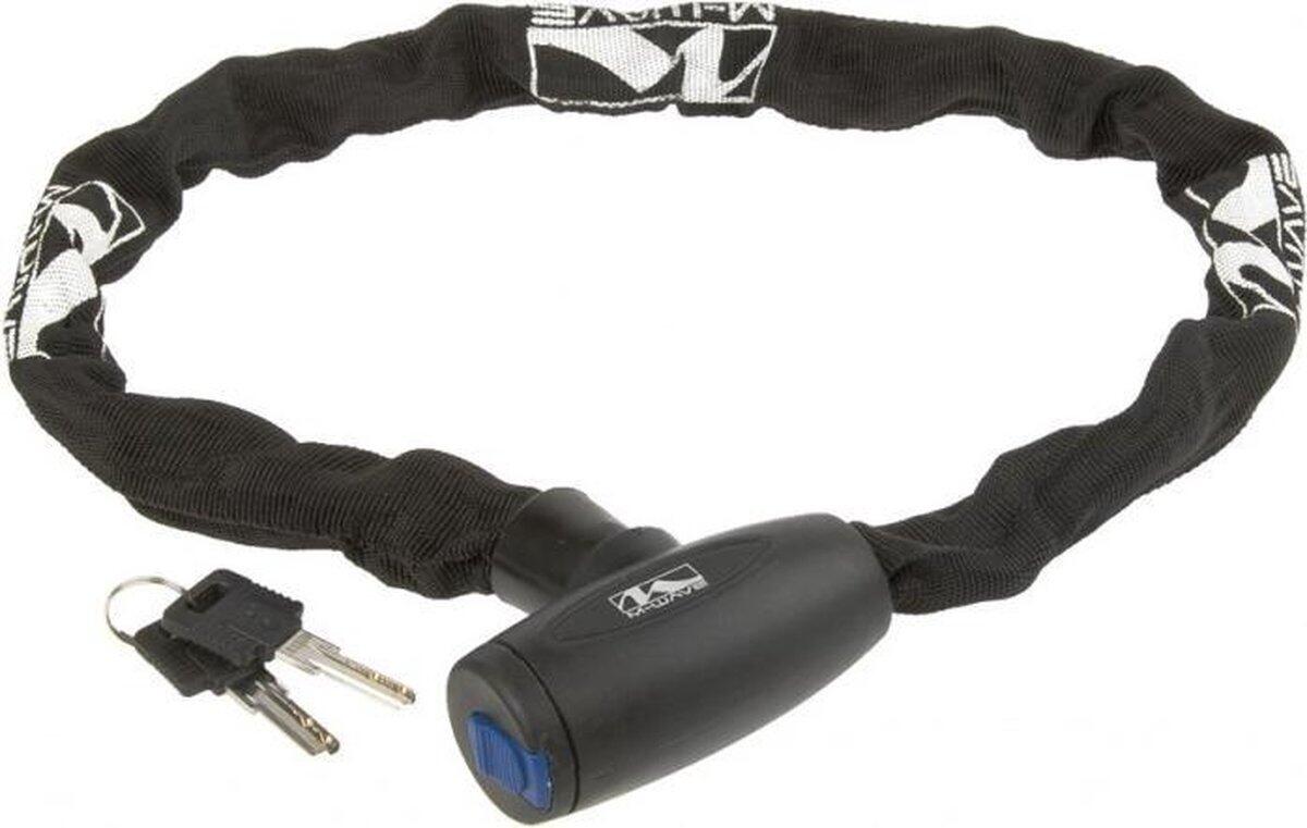 M-Wave Lucchetto a Catena 850 mm, 6 mm, Acciaio/Nylon, Nero. 2/3