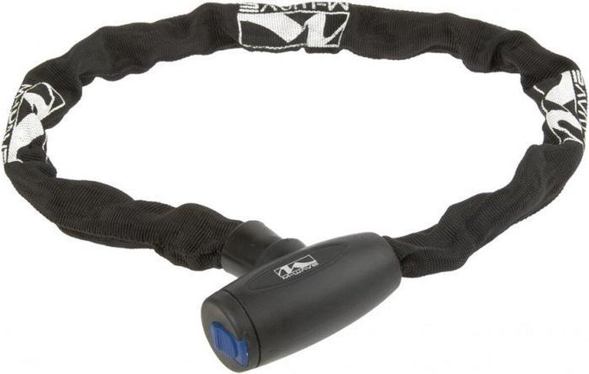 M-Wave Lucchetto a Catena 850 mm, 6 mm, Acciaio/Nylon, Nero. 3/3