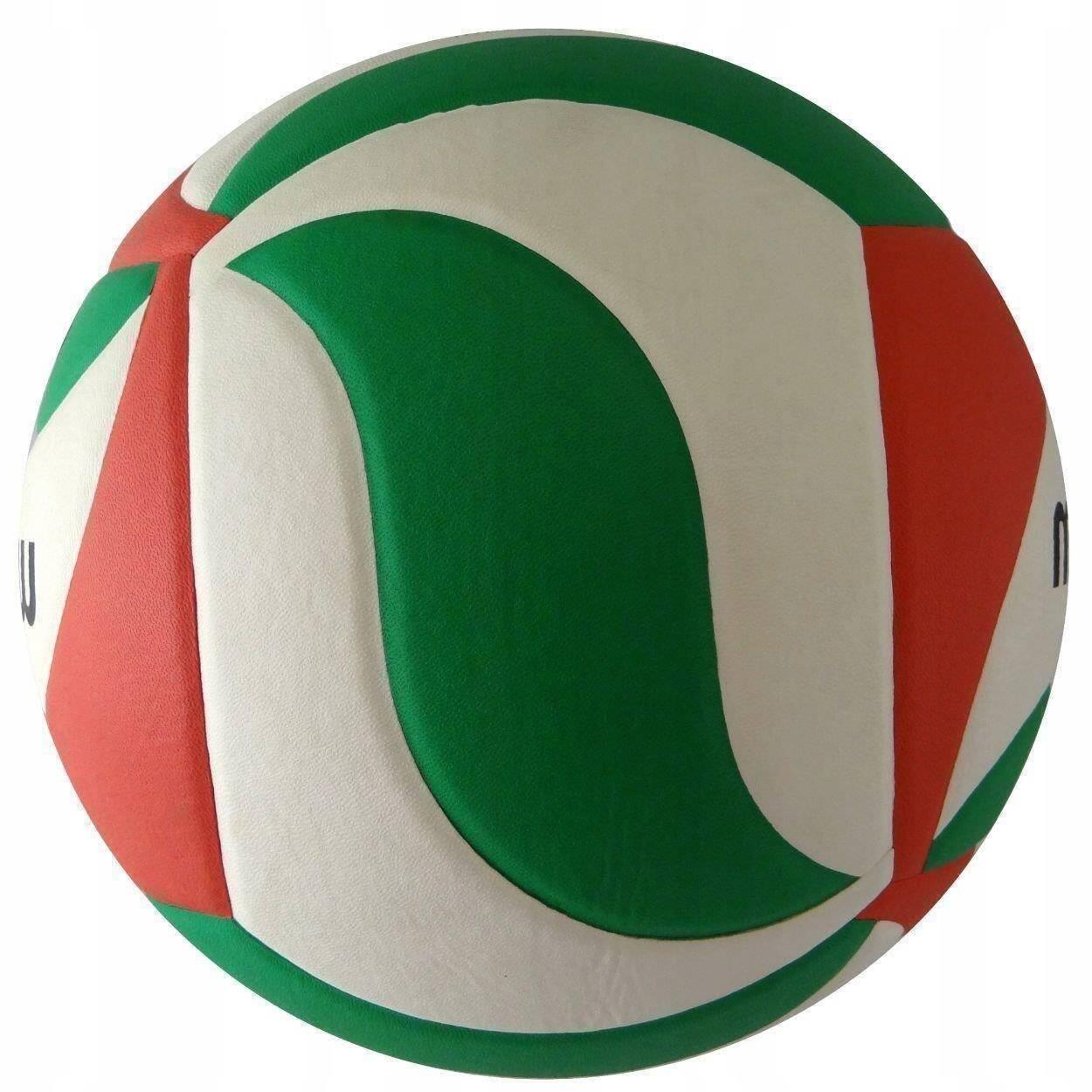 Voleibol de Couro (Branco/Vermelho/Verde) 4/5
