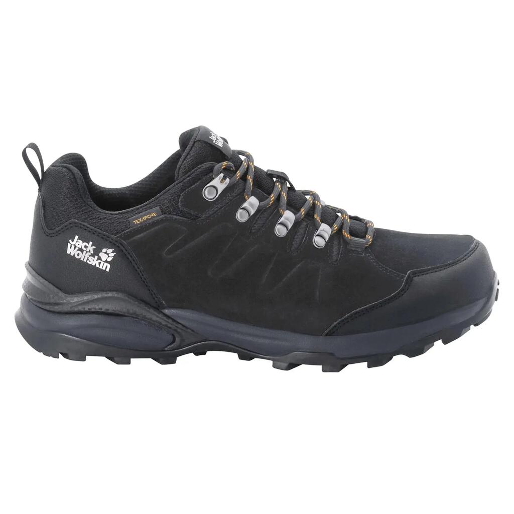 Jack Wolfskin Refugio Texapore Low Mens Hiking Shoe Phantom/Yellow - UK 10