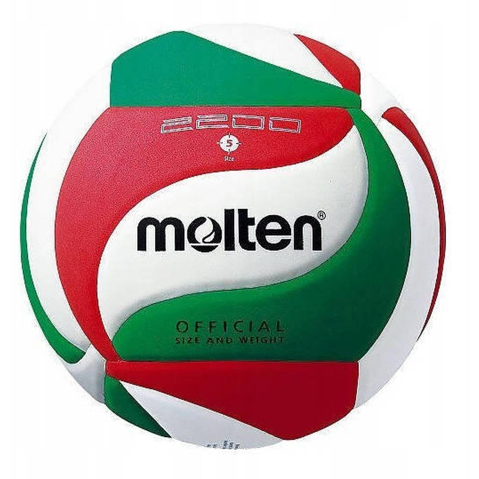 Ballon De Volleyball (Blanc / Rouge / Vert)
