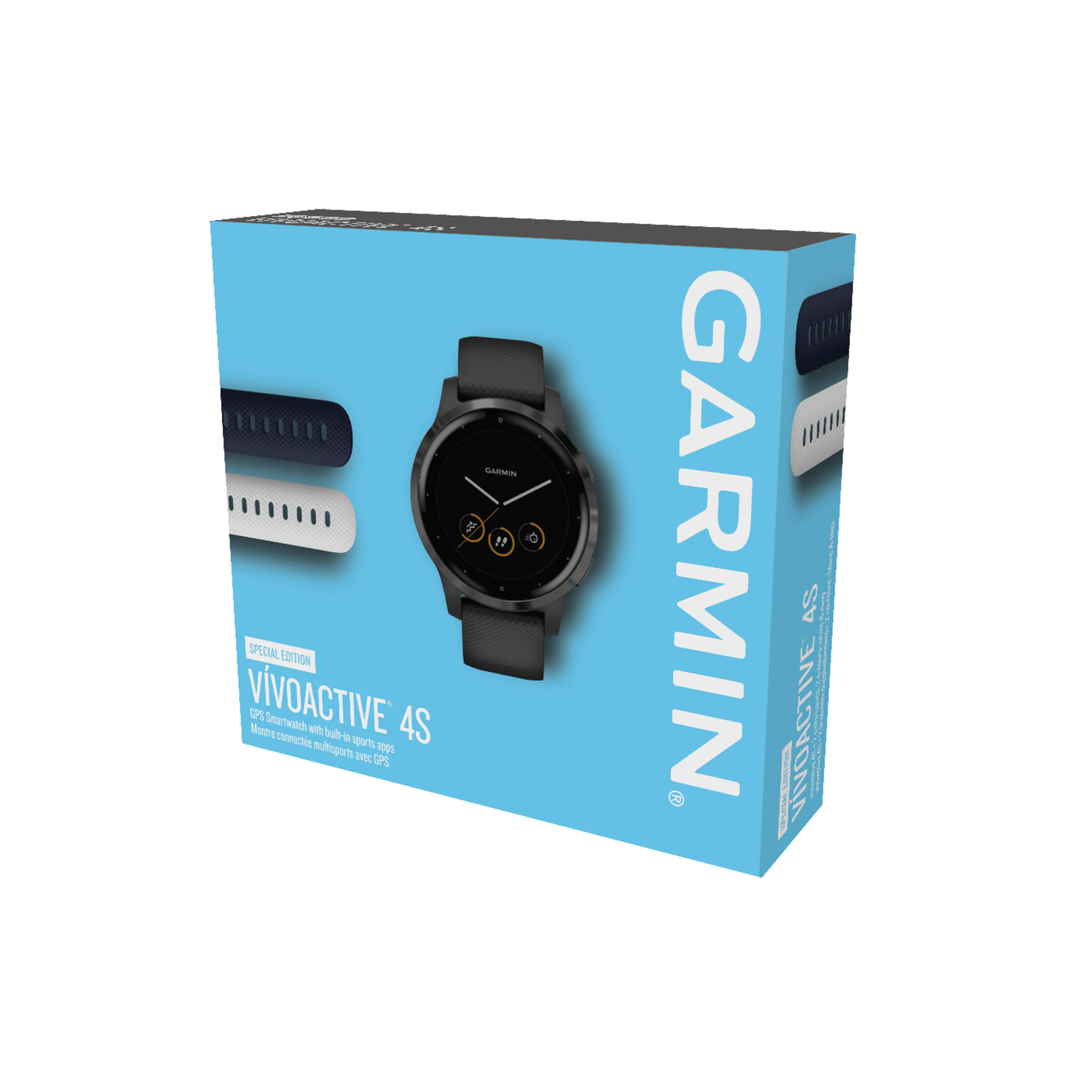 GARMIN Refurbished Vivoactive 4S Pack Multisport Smartwatch + 2 Wrist Straps - B Grade