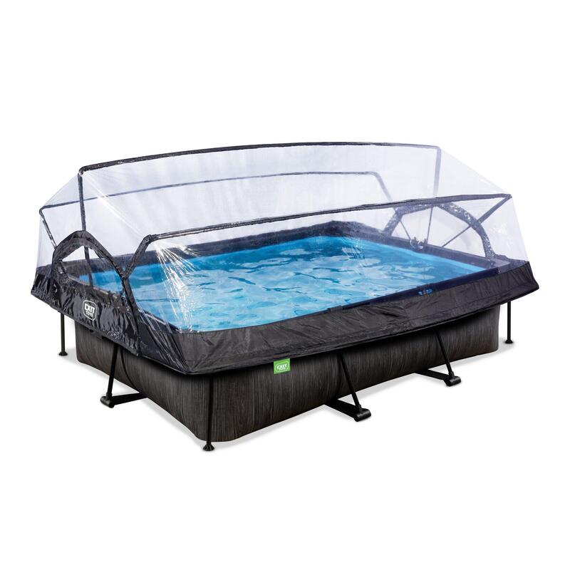 Piscine couverte 300x200x65cm avec pompe filtrante