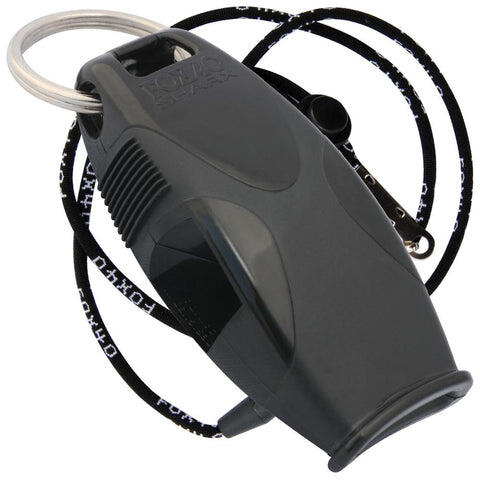 Whistle Fox 40 SHARX Black/Black with Breakaway Lanyard