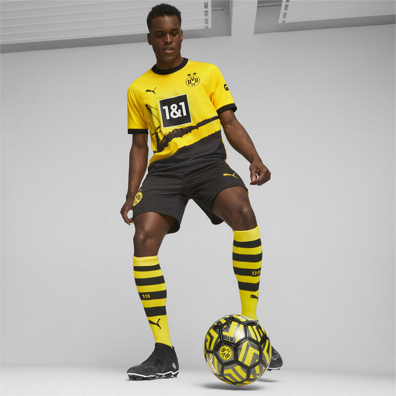 Borussia Dortmund voetbalshort PUMA Black Cyber Yellow