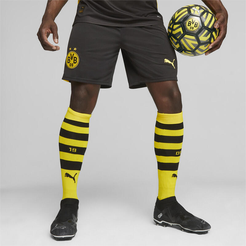 Borussia Dortmund voetbalshort PUMA Black Cyber Yellow