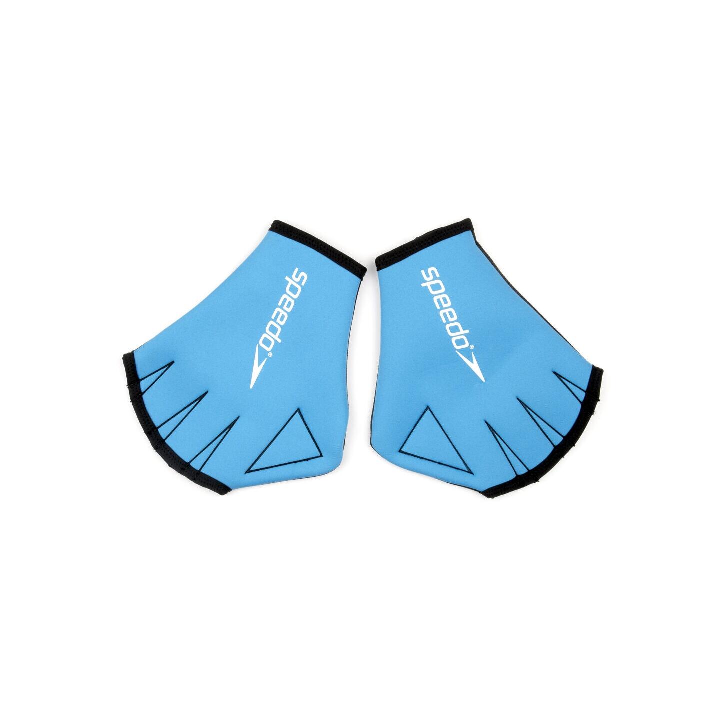 Unisex Adult Swimming Gloves (Blue/Black) 1/3