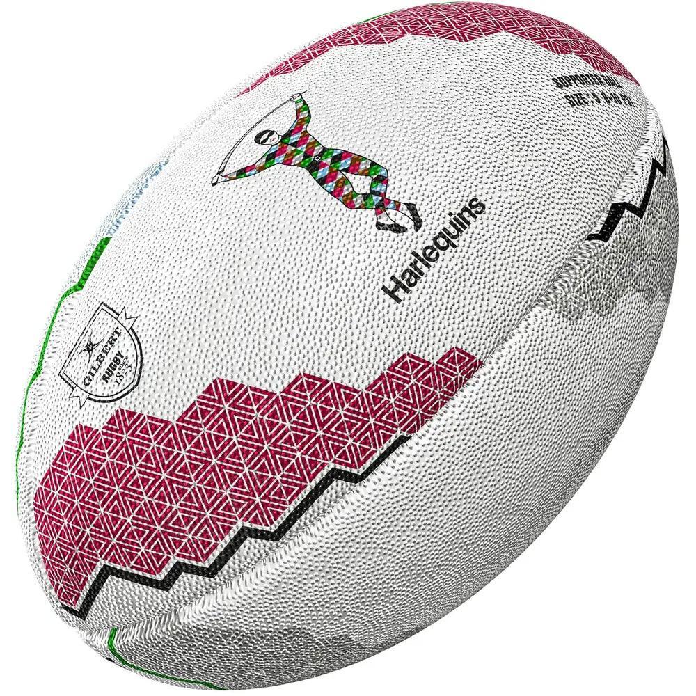 Gilbert - Ballon De Rugby Gilbert Supporter Harlequins - Ballon De Rugby - Blanc - 5 - Decathlon
