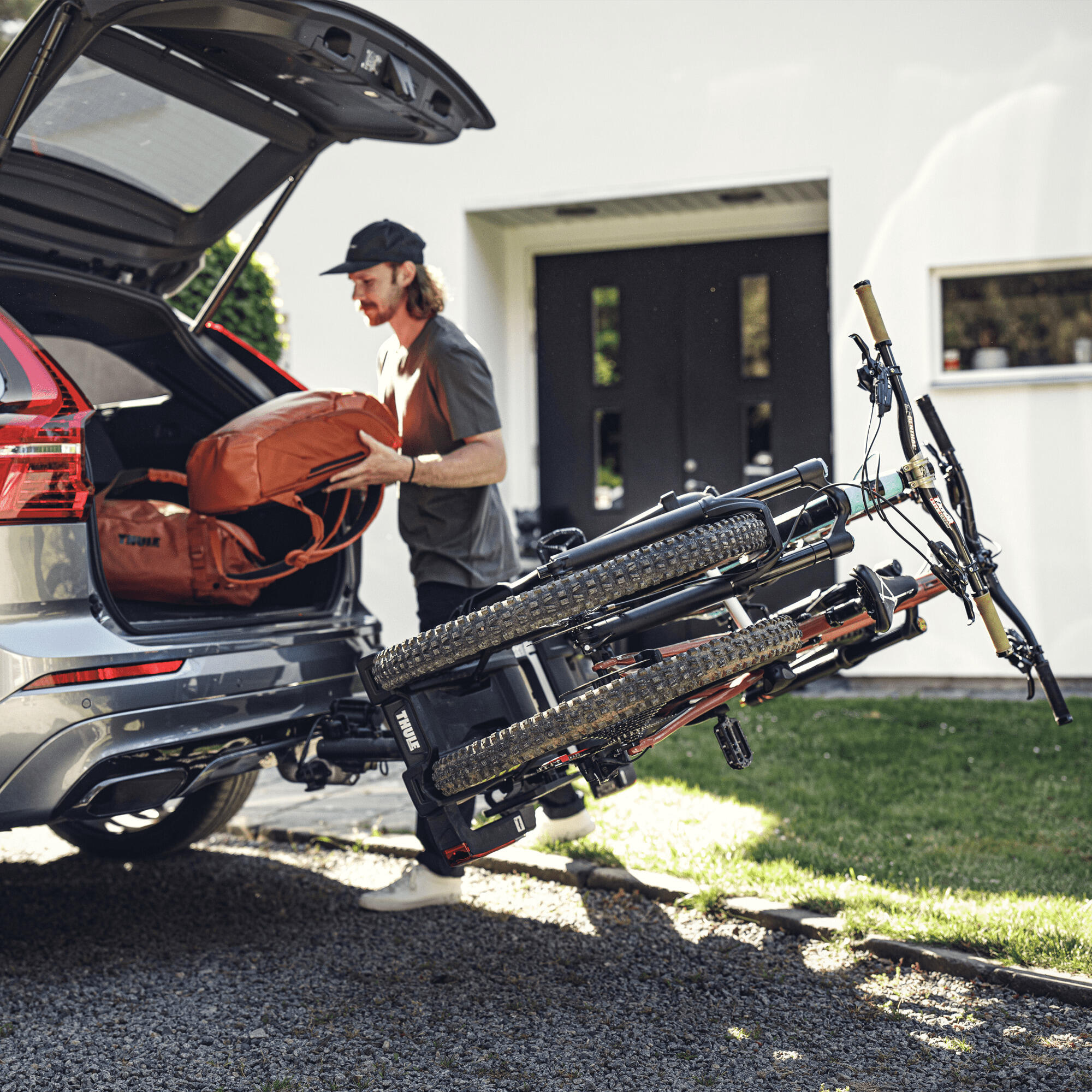 Porte velo sur boule d attelage Thule EasyFold XT 2 bikes Aluminium THULE Decathlon