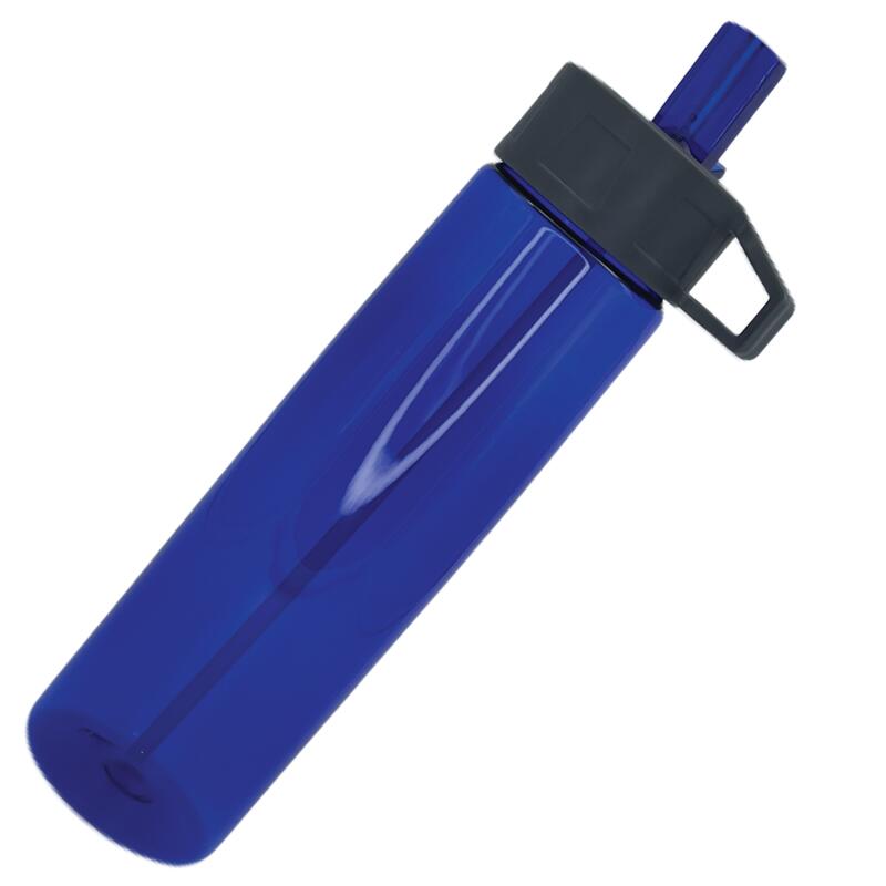 Trinkflasche BPA Frei Flasche für Sport Freizeit 0,75 L mit Trinkhalm