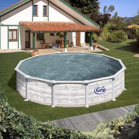 Gre - Piscine En Acier De Décoration Nordique Greenland 460 X 132 Cm Ronde - Piscine - Multicolore - Taille Unique - Decathlon