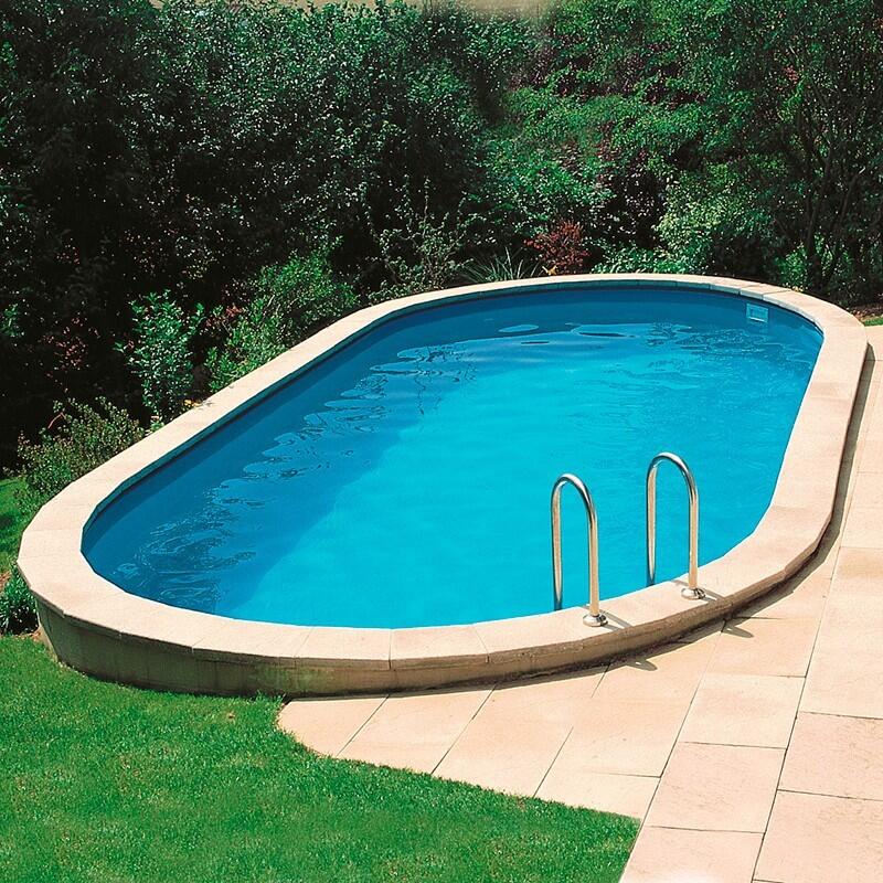 Piscina desmontable Gre ovalada Safran 6,37 x 4,12 x 1,33 m - Naturclara