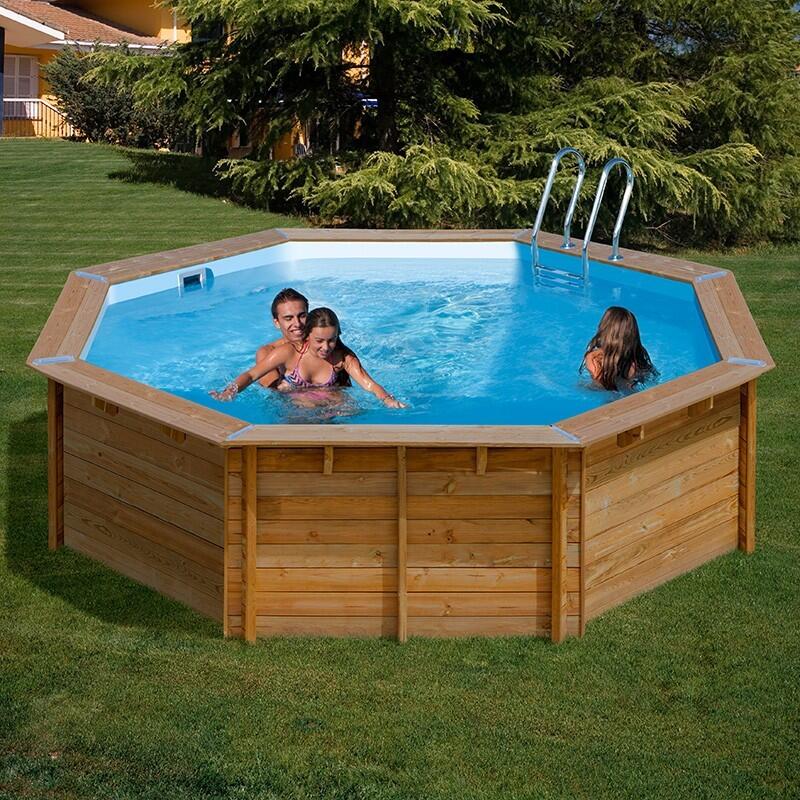 Piscina MADERA NATURAL Ø 428 x 117 cm