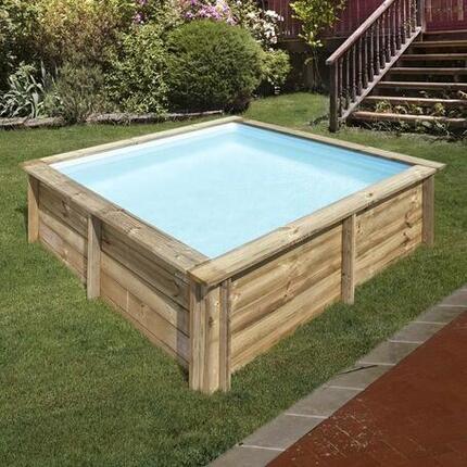 Piscine en bois Sunbay City - 225 x 225 x 68 cm carrée