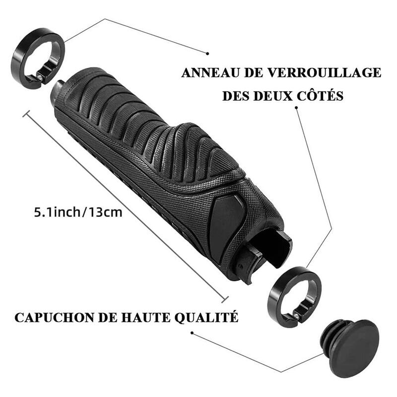 Poignées de Guidon de Vélo Poignées Ergonomique VTT Anti-dérapant