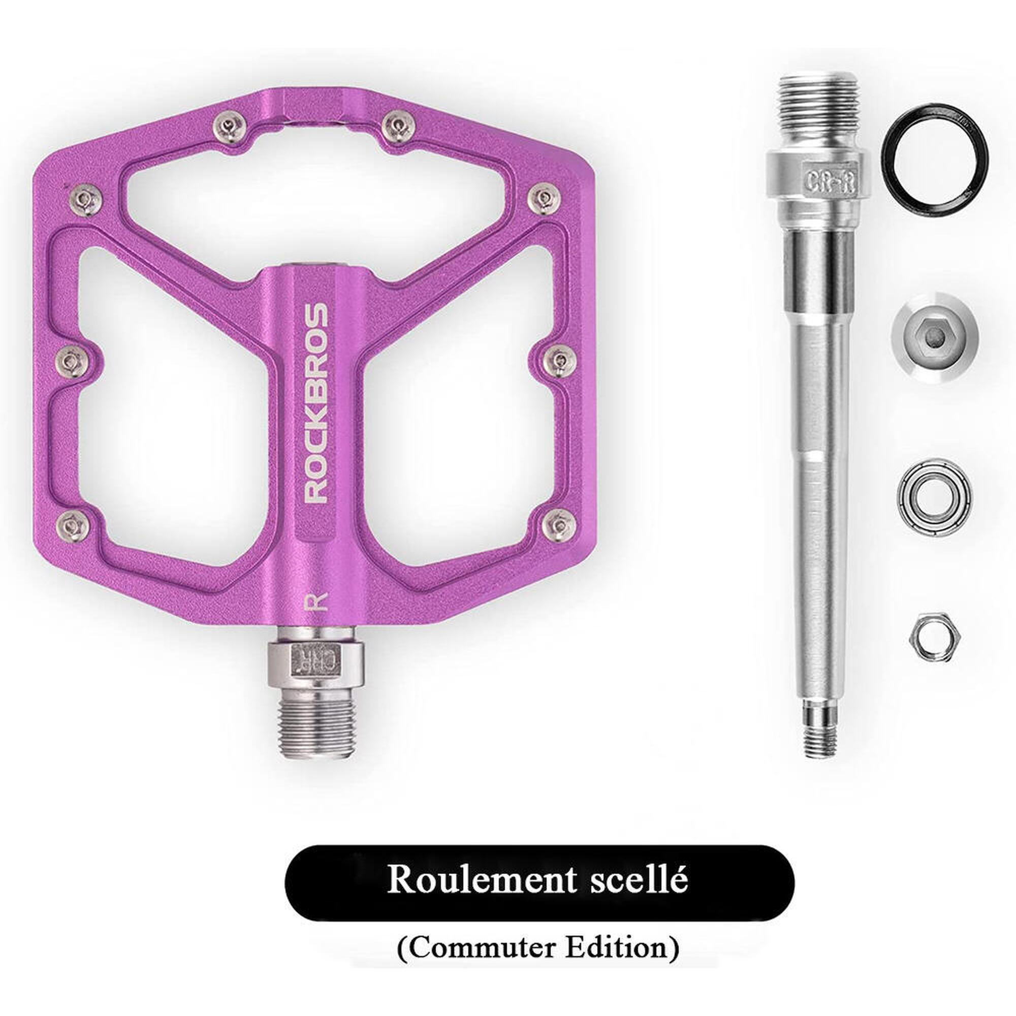 Repose-pieds Cylindriques Pour Vélo - Alliage Aluminium 100x28 Mm, Antidérapant, Compatible Essieu 3/8"