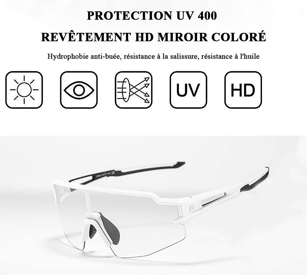 Sport Sunglasses Photochromic Zonnebril UV400 Bescherming 2/7