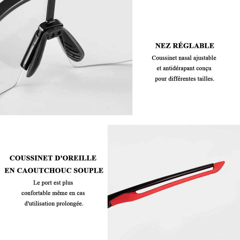 Sport Sunglasses Photochromic Zonnebril UV400 Bescherming 5/7