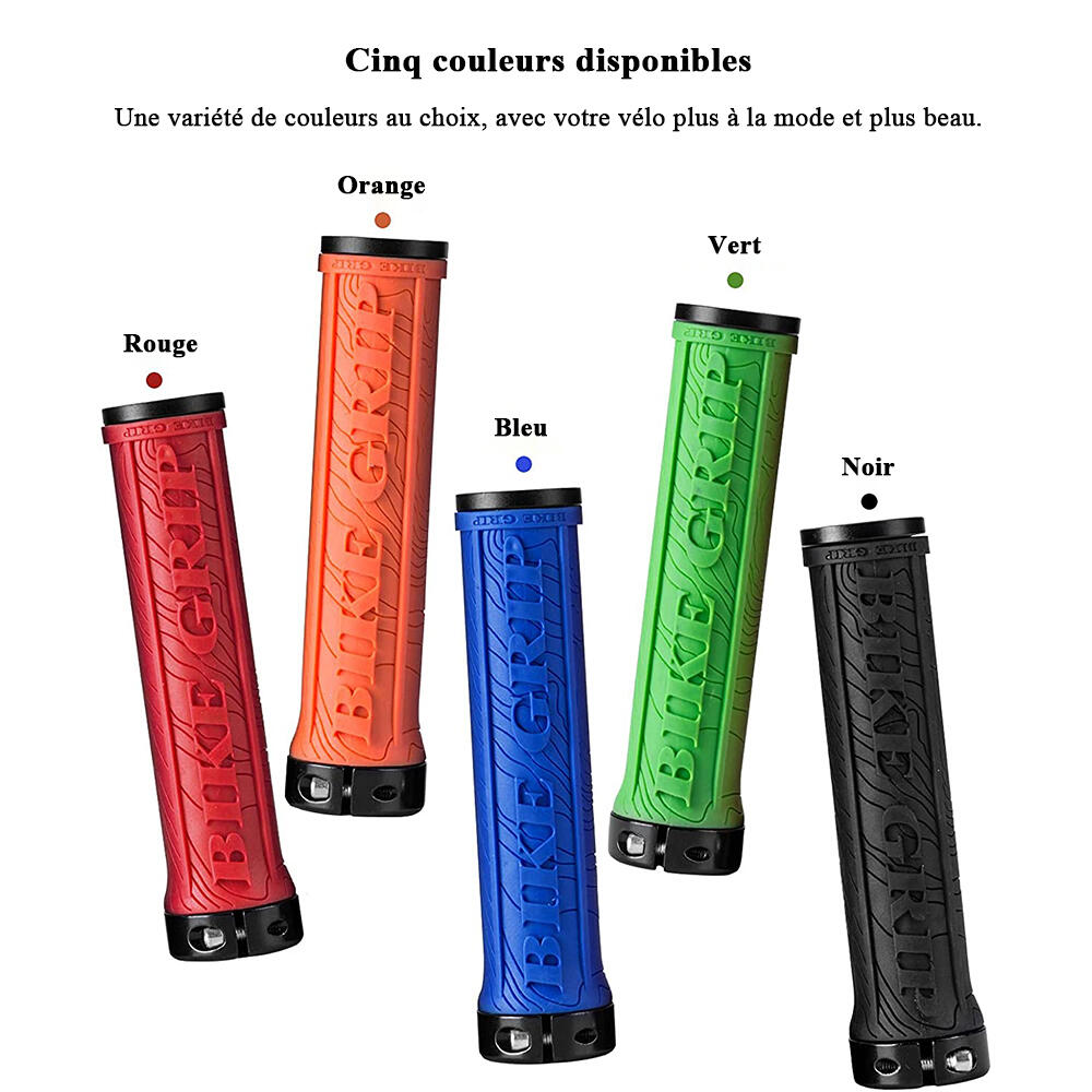 Poignées de Guidon de Vélo Poignée de VTT Ergonomique Double Verrouillages 7/7