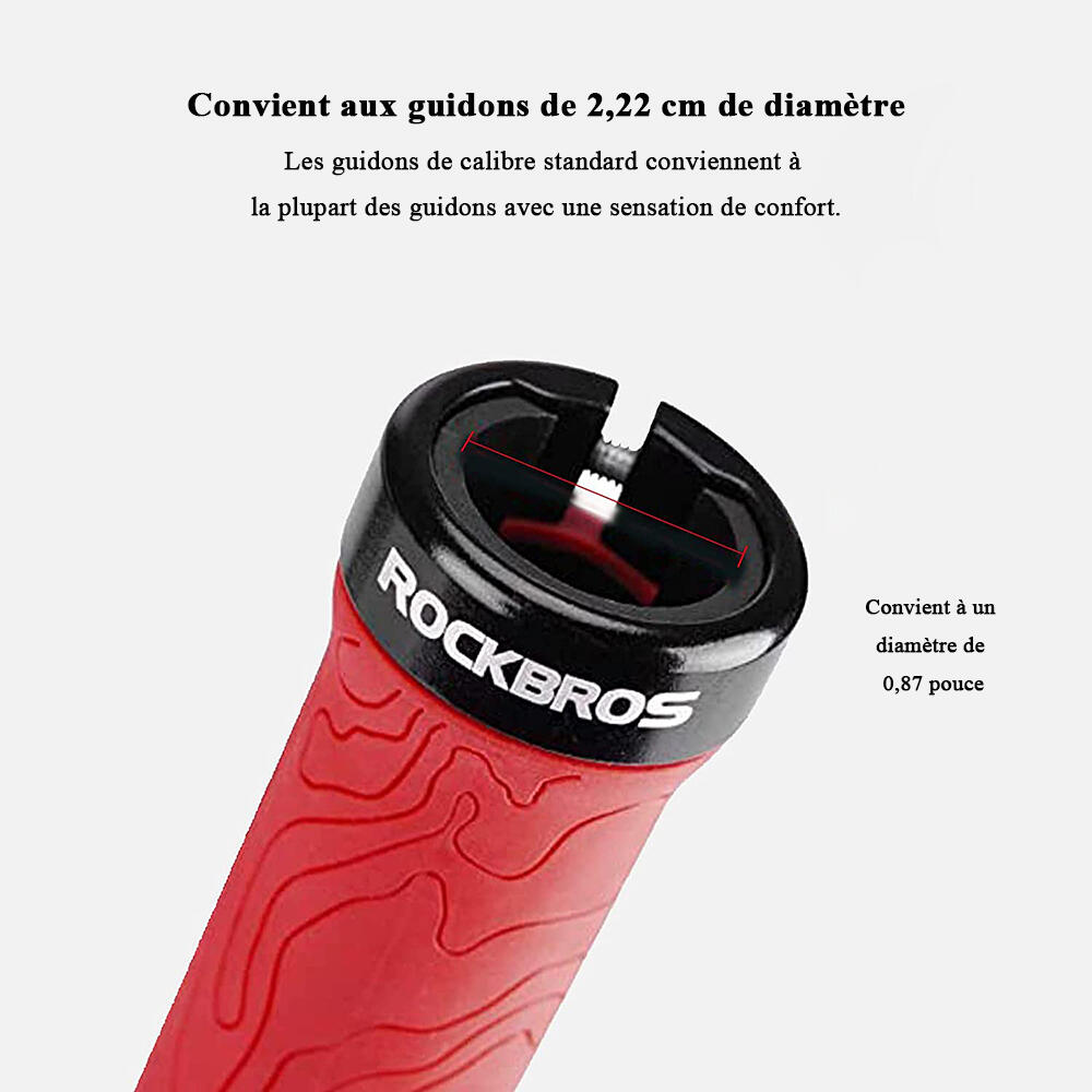 Poignées de Guidon de Vélo Poignée de VTT Ergonomique Double Verrouillages 2/7