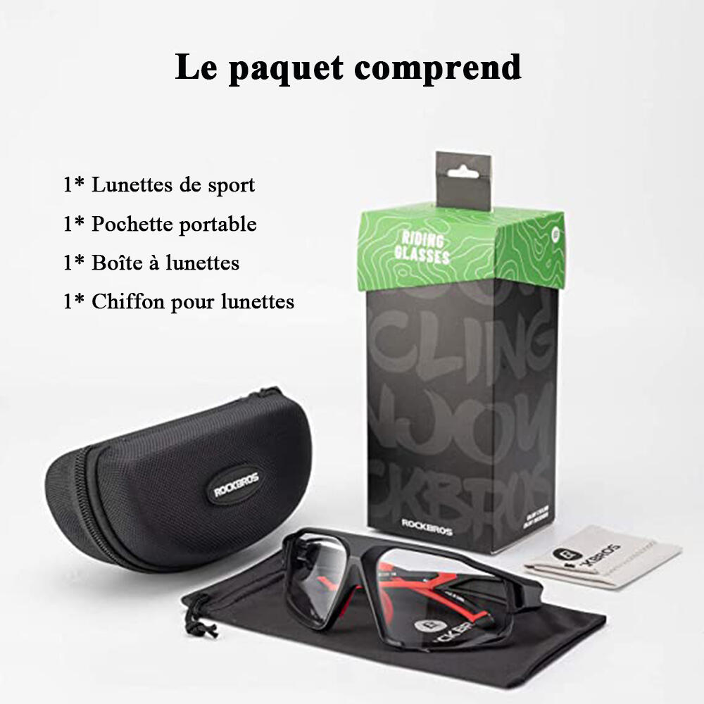 Óculos de ciclismo Óculos de sol fotocromáticos Proteção UV400 5/6