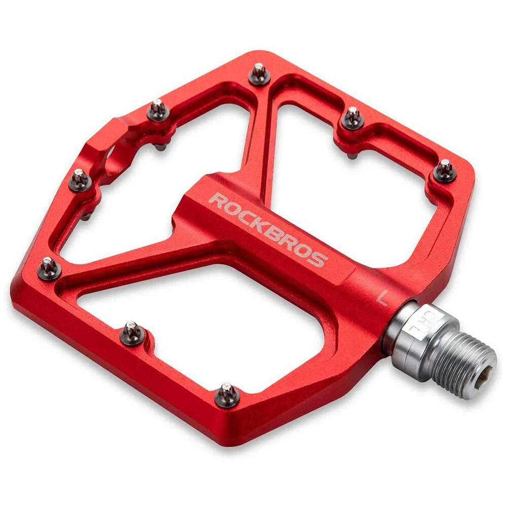 ROCKBROS Fietspedaal van Aluminiumlegering met 8 Antislip Noppen Rood