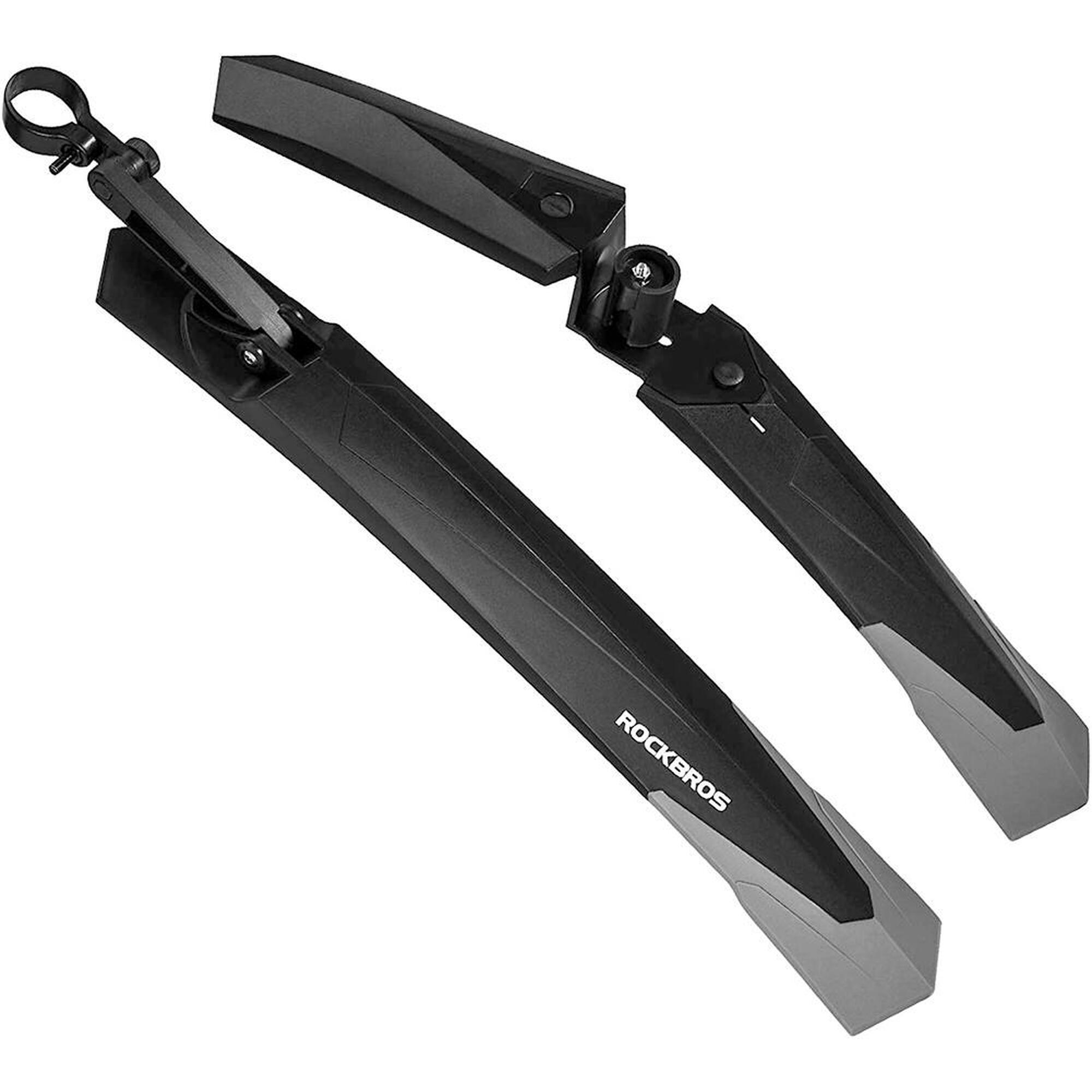 Rockbros - Garde-boue De Vélo Garde-boue Vtt Avant Et Arrière Réglable En Pp - Garde-boue - Noir - Decathlon