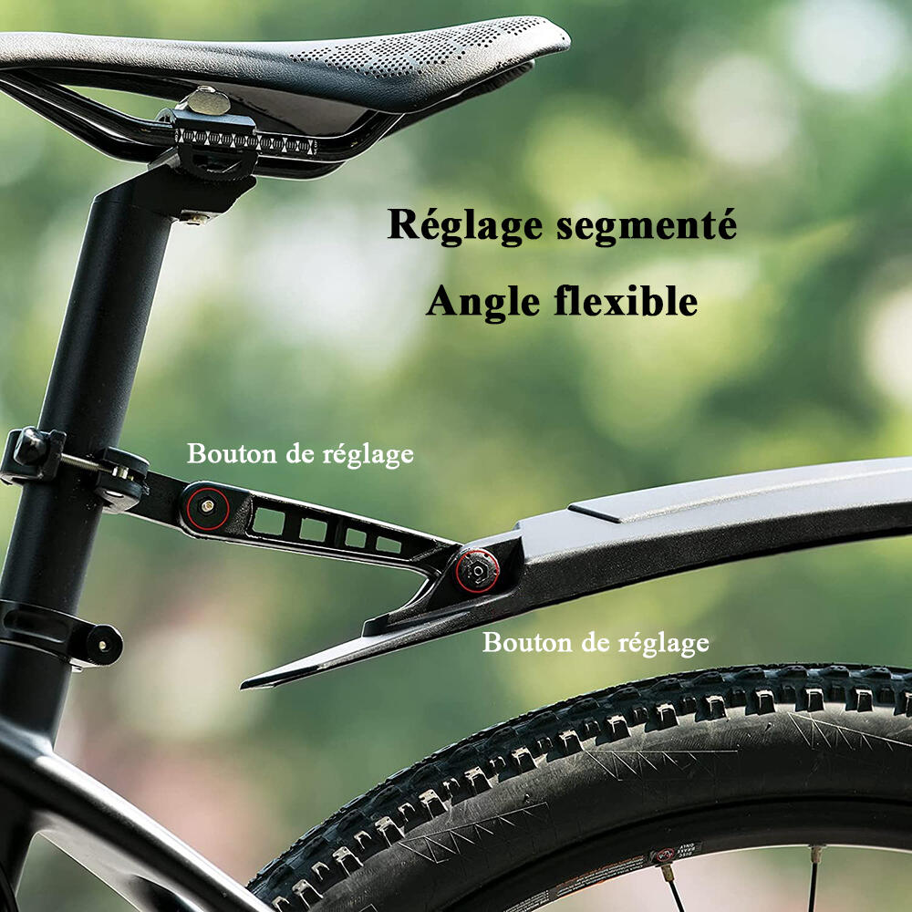 Garde-Boue Avant et Arrière Réglable Garde-boue de Vélo En Caoutchouc 3/6