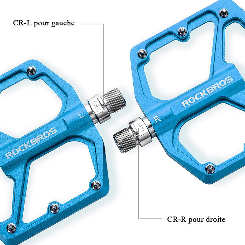 Pédale Vélo en Alliage d'aluminium Pour Vélo Bicyclette Cyclisme VTT Bleu