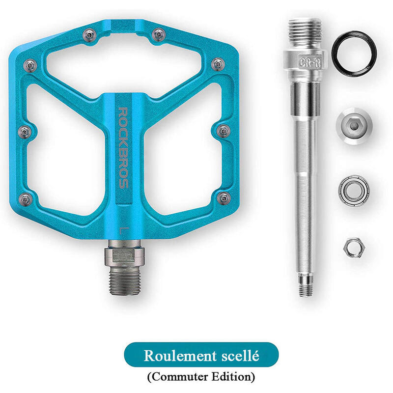 Pédale Vélo en Alliage d'aluminium Pour Vélo Bicyclette Cyclisme VTT Bleu