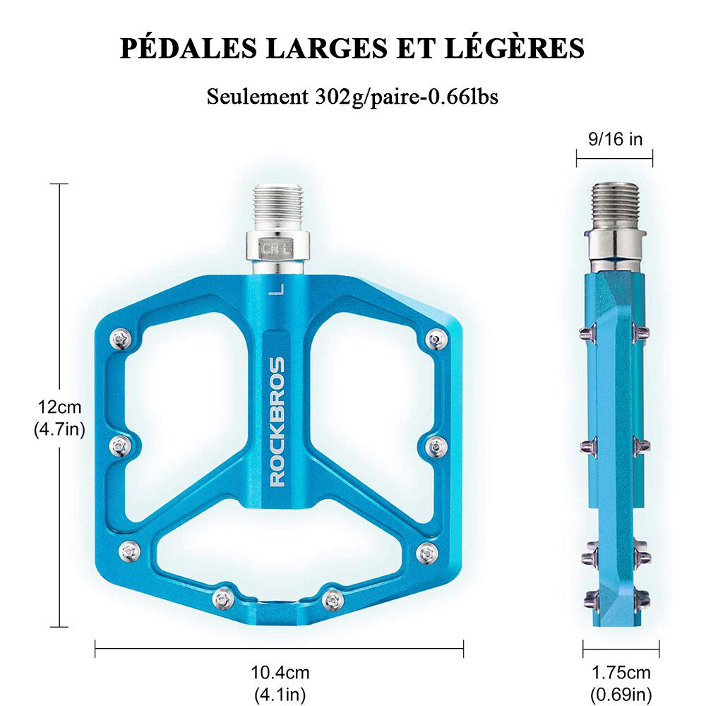 Lot De 2 Chevilles De Vélo (pegs) En Aluminium Uxcell - Antidérapantes, Essieu 3/8" , Bande Blanche