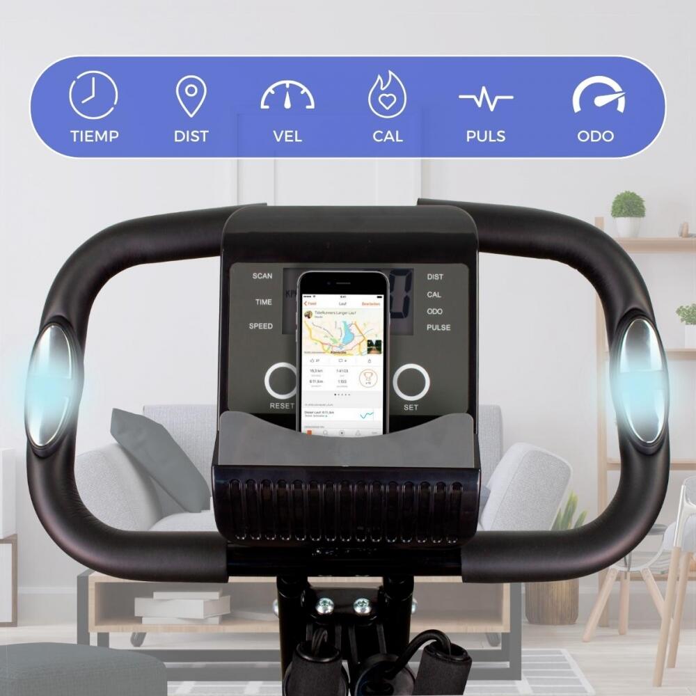 Hometrainer 2,5kg Inklapbaar LCD scherm Multifunctioneel Fiets Polsslagmeter 5/7