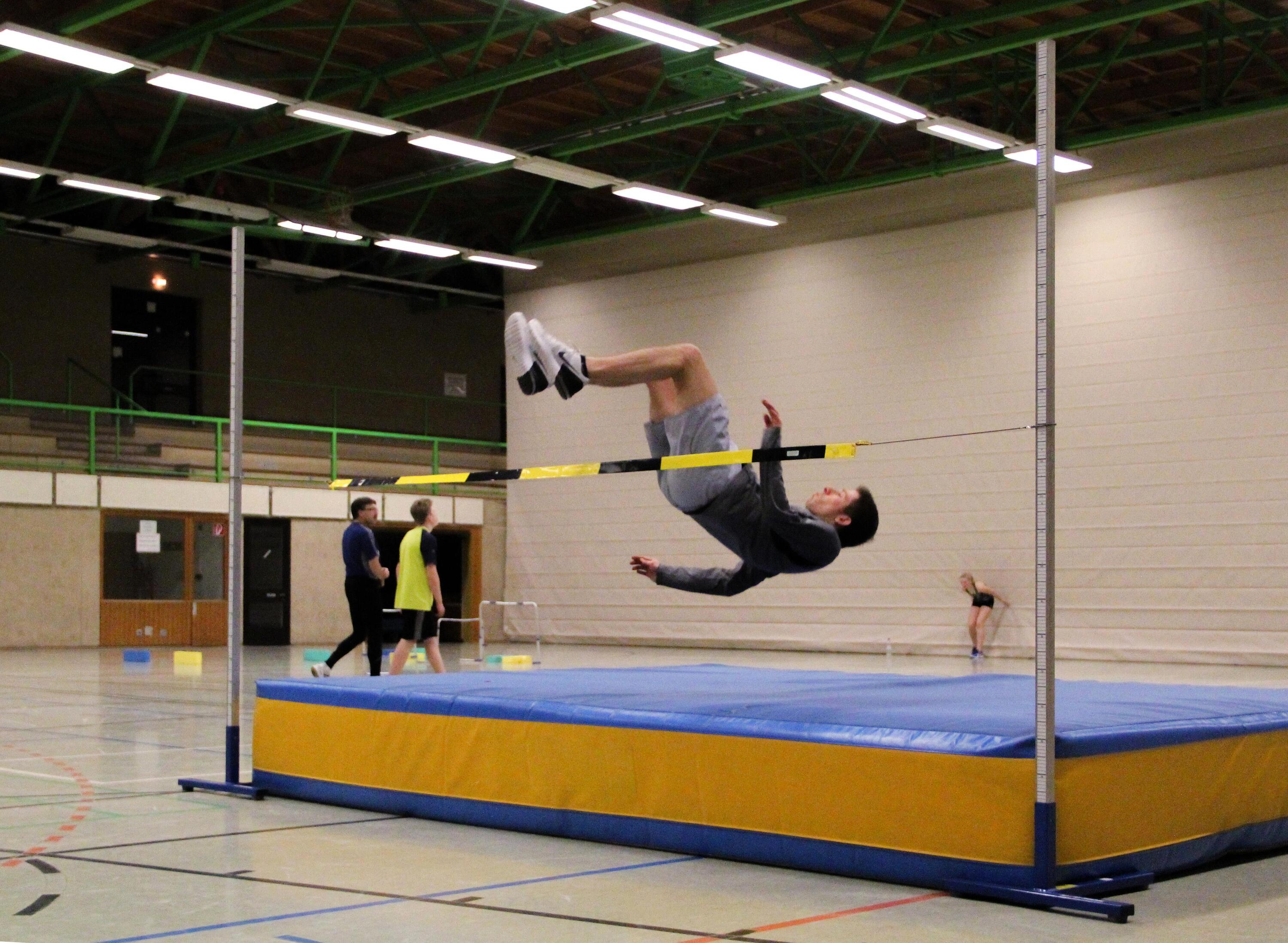 Hochsprunglatte Indoor Leichtathletik Unisex Schwarz-Gelb 5/5